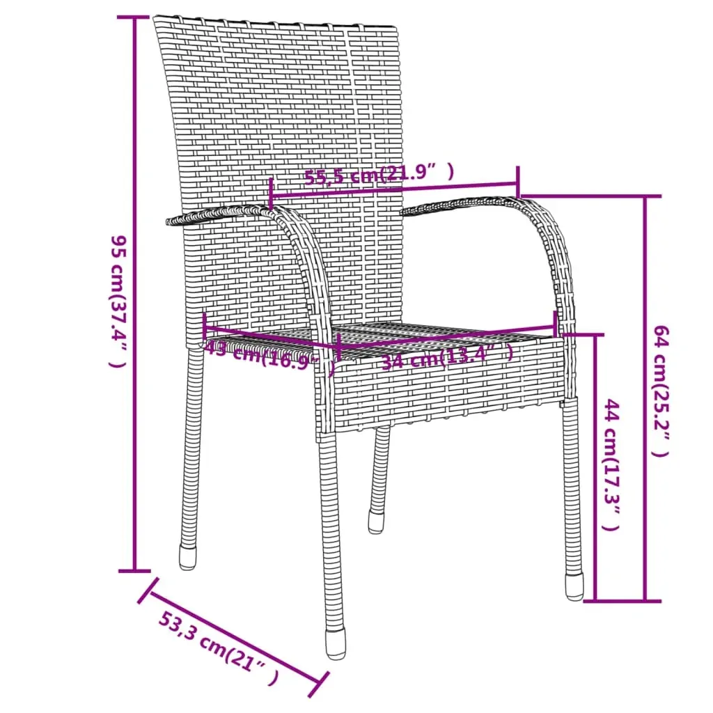 3 Piece Garden Dining Set Poly Rattan Price
