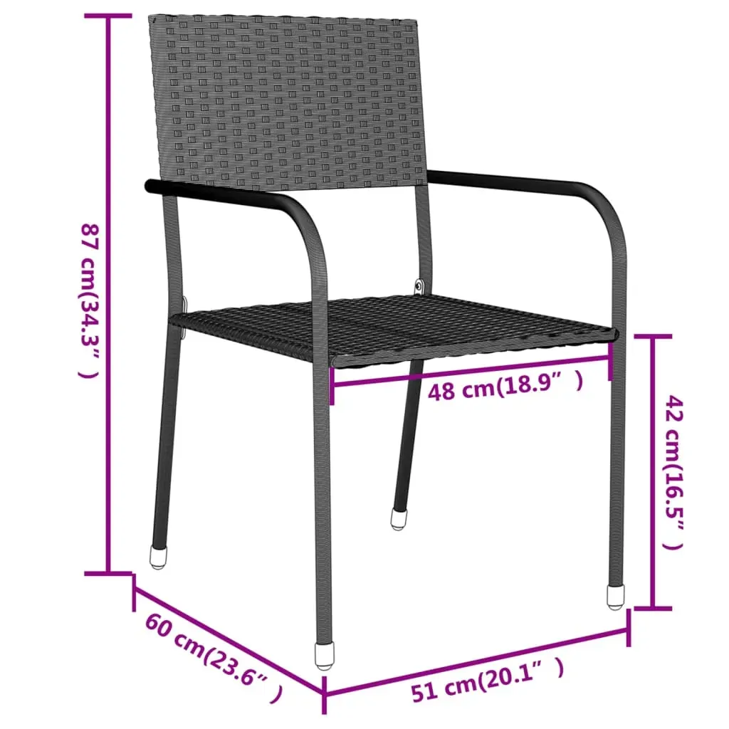 3 Piece Garden Dining Set Poly Rattan Price