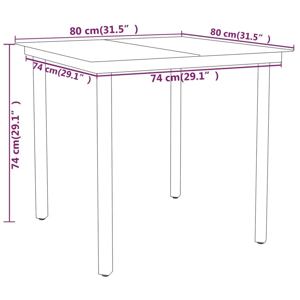 Garden Dining Set Black Price