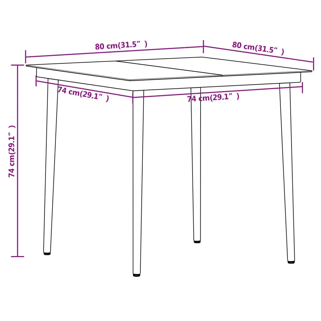 Garden Dining Set Black Price
