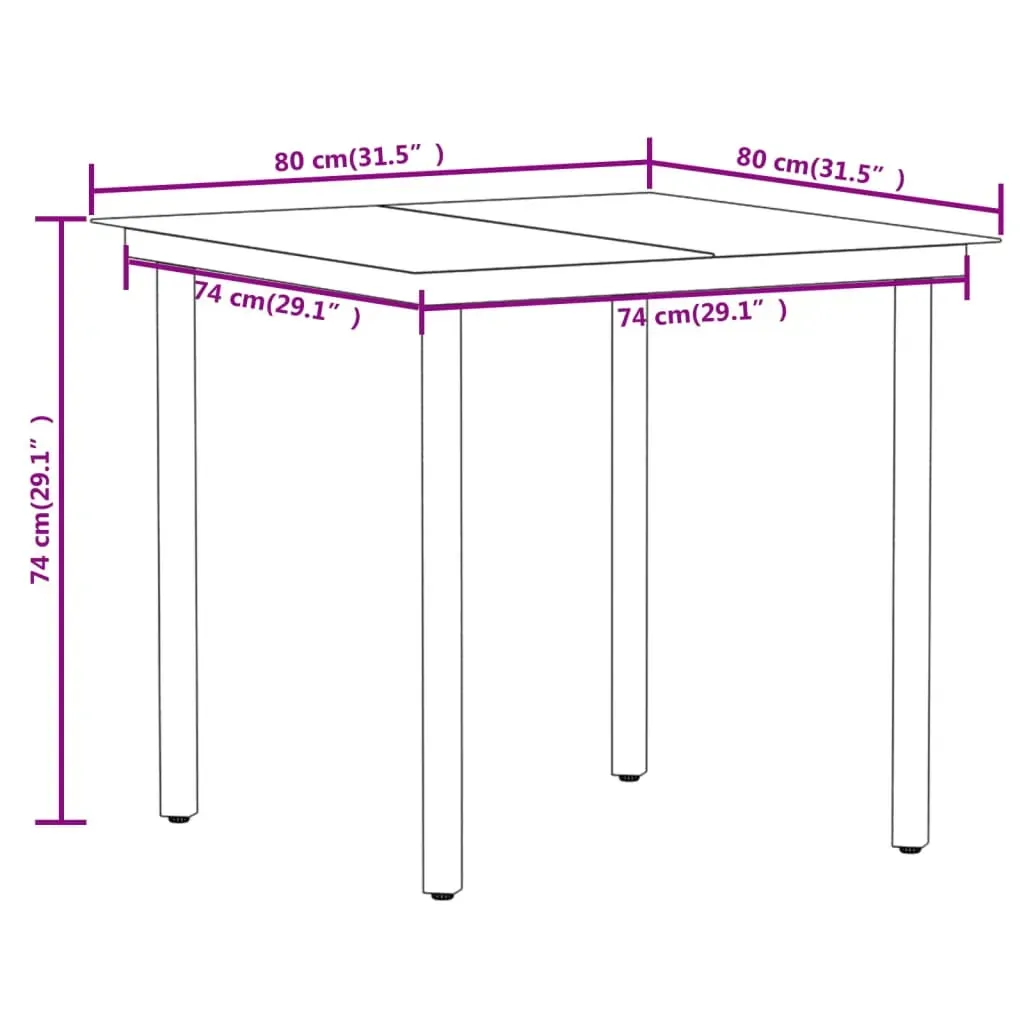 Garden Dining Set Black Price