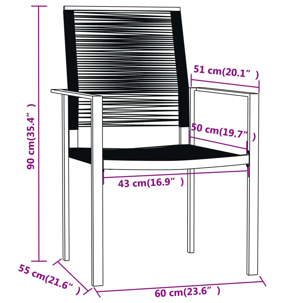 Garden Dining Set Black Price