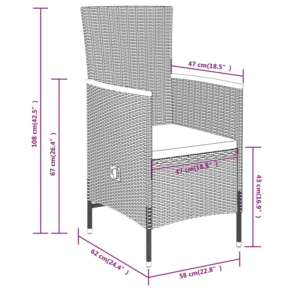 Garden Dining Set with Cushions Price
