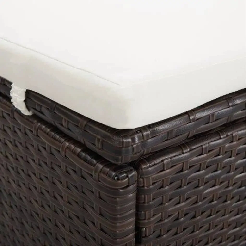 2-Person Sunbed with Cushion Poly Rattan Price