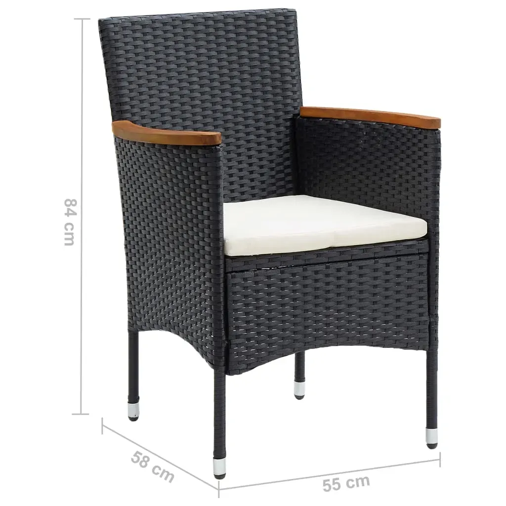 Garden Dining Chairs 4 pcs Poly Rattan Price