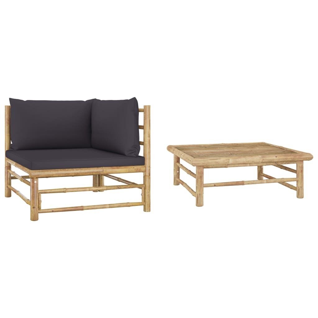 Garden Lounge Set with Cushions Bamboo Price