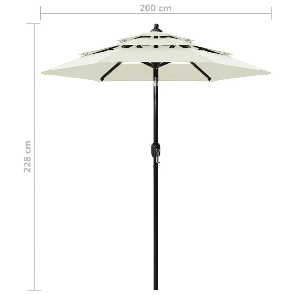 3-Tier Parasol with Aluminium Pole Price