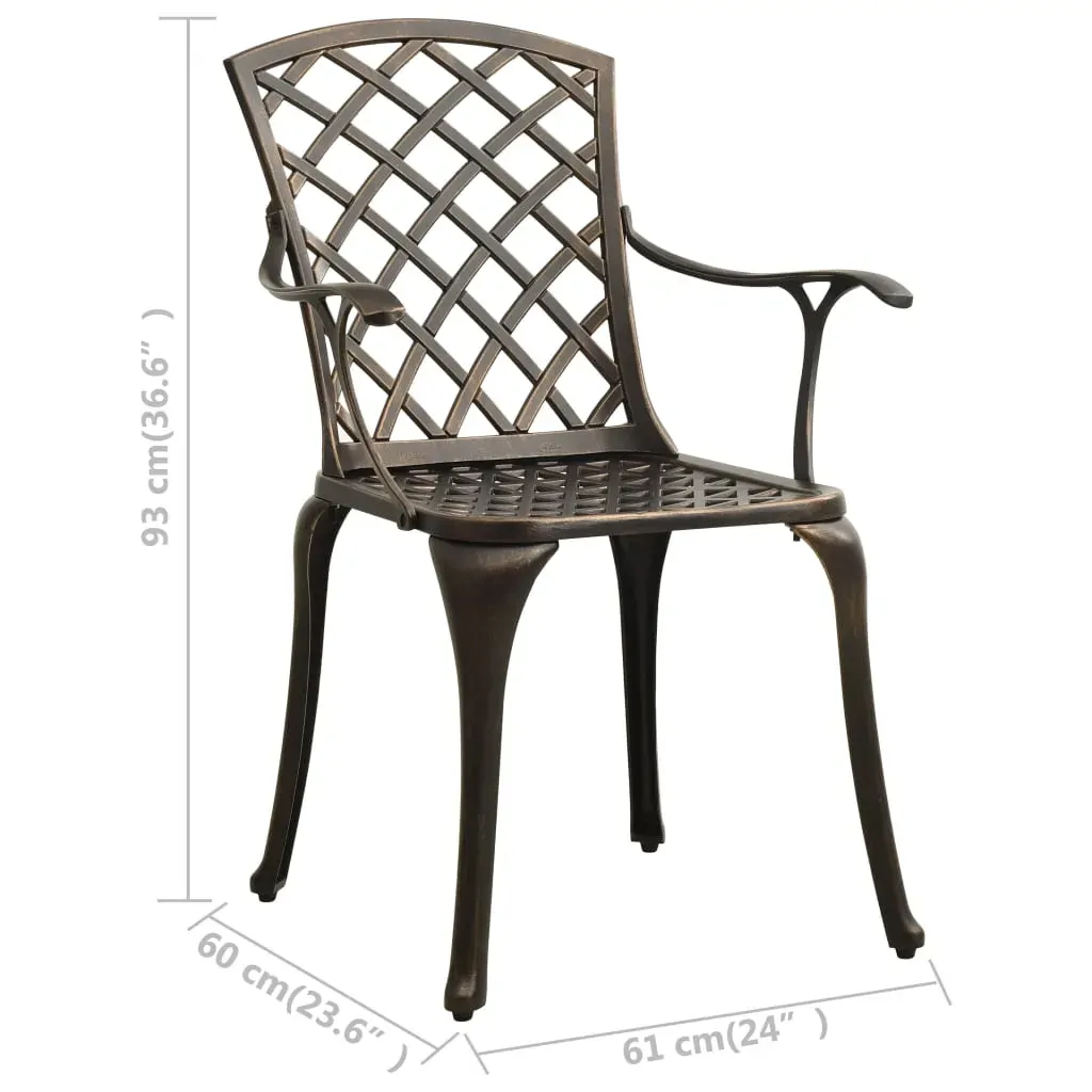 3 Piece Bistro Set Cast Aluminium Price