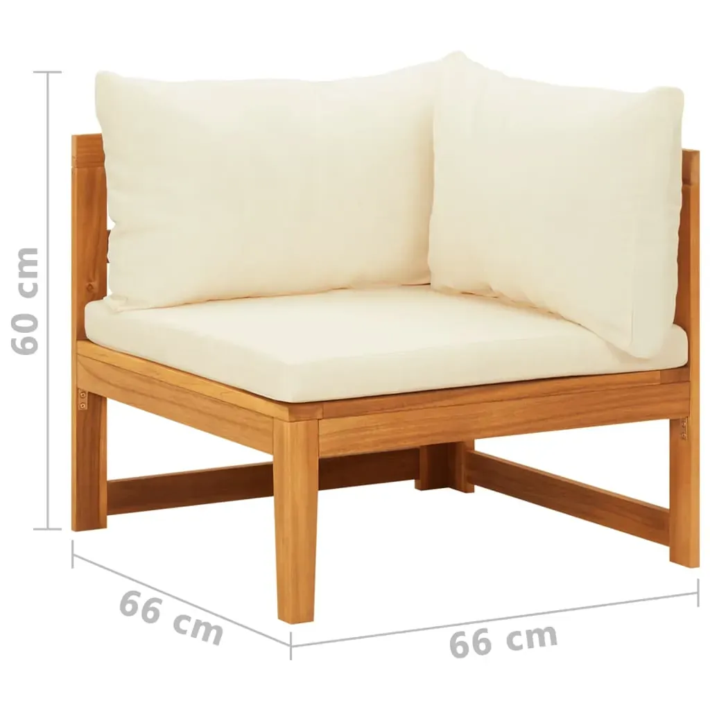 Corner Sofa with Cushions Solid Acacia Wood Price
