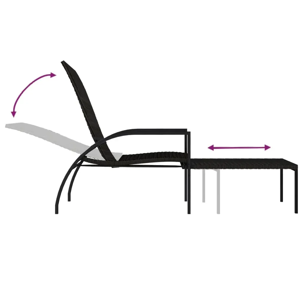 Sun Loungers 2 pcs with Footrest PE Rattan Price