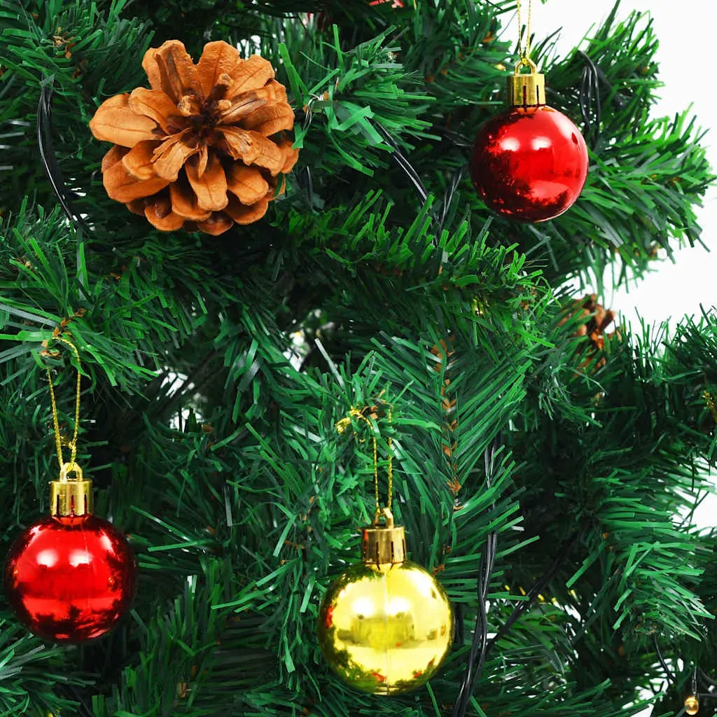 Artificial Christmas Tree with Baubles and LEDs Green Price