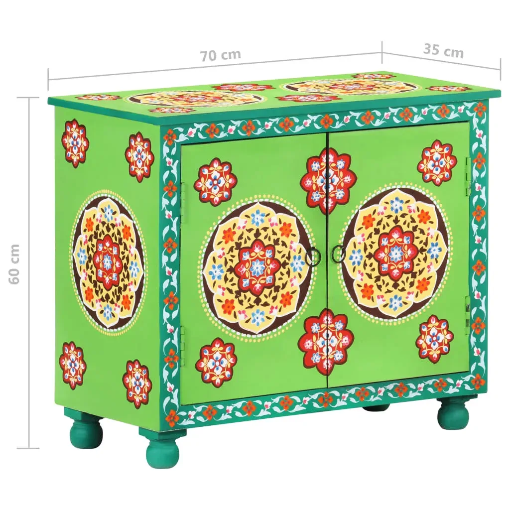 Hand Painted Sideboard 70x35x60 cm Solid Mango Wood Price