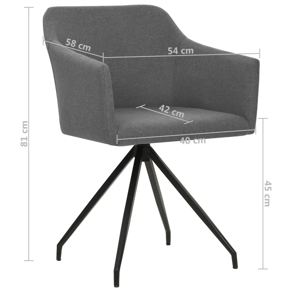 Swivel Dining Chairs 2 pcs Fabric Price
