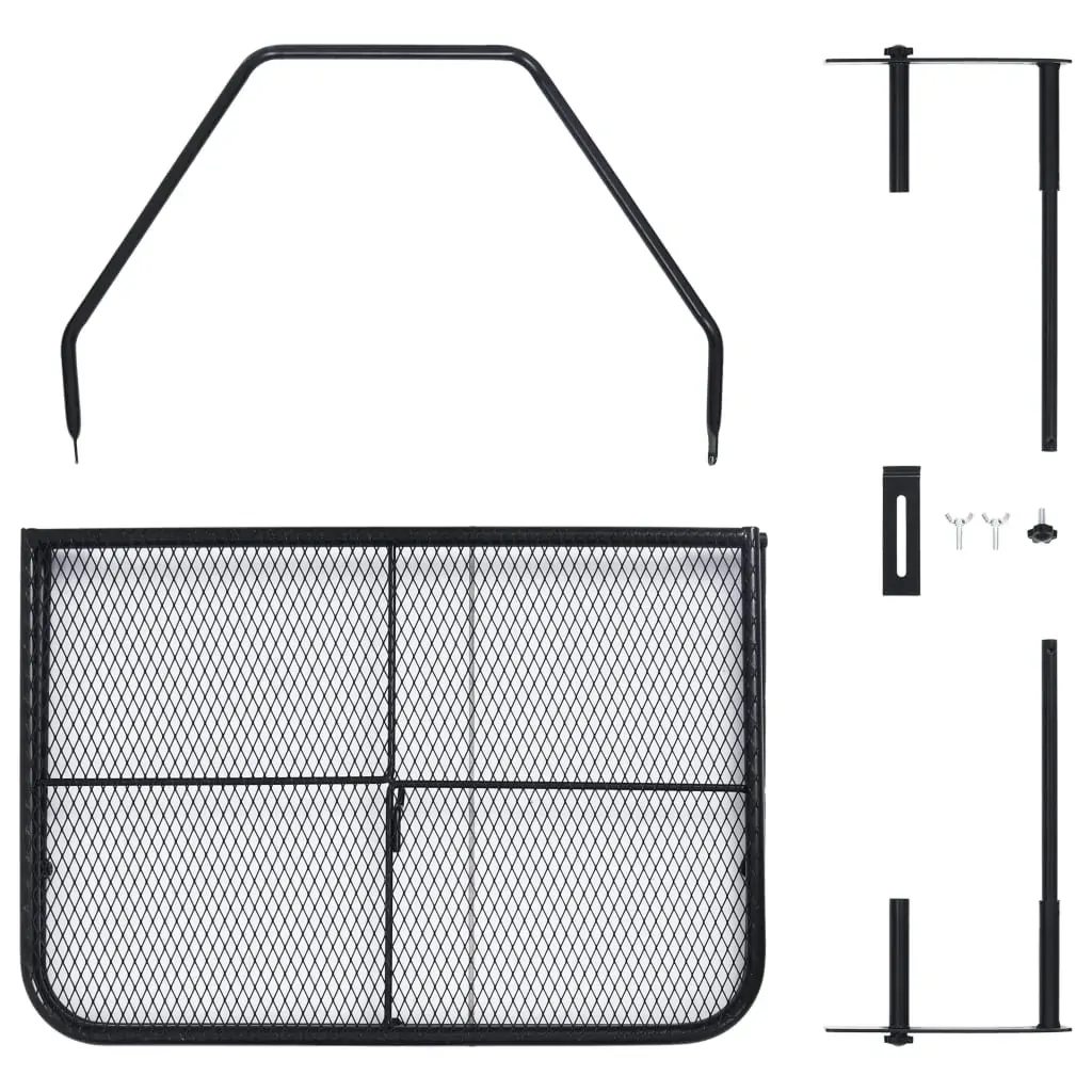 Balcony Table Black 60x40 cm Steel Price