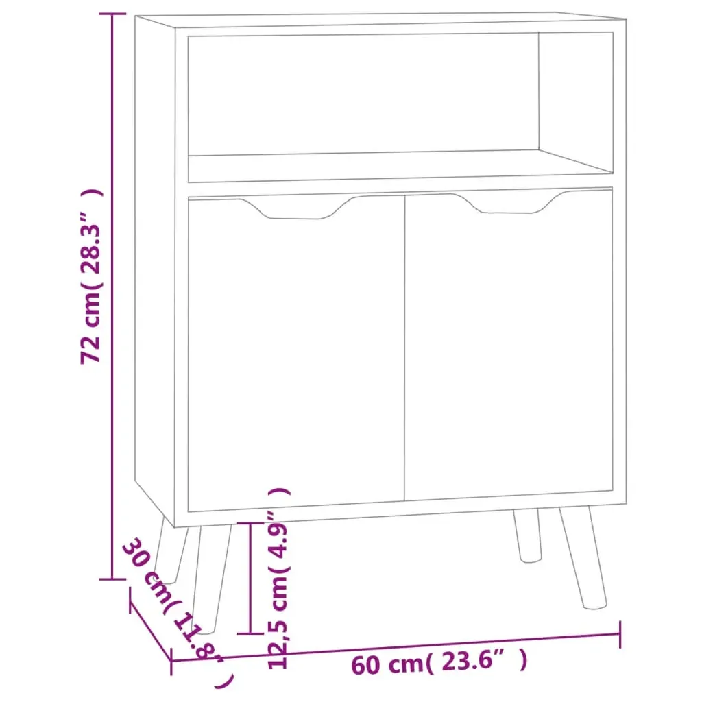 Sideboard 60x30x72 cm Engineered Wood Price