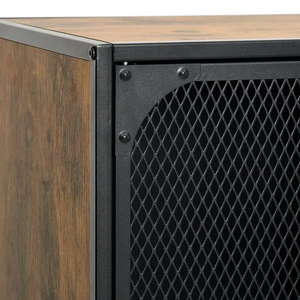 Storage Cabinet Rustic 72x36x82 cm Metal and MDF Price