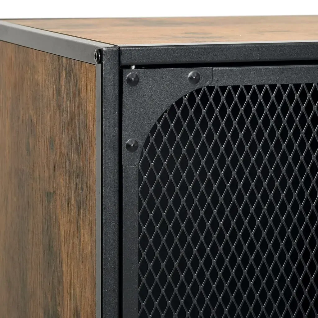 Storage Cabinet Rustic 72x36x82 cm Metal and MDF Price
