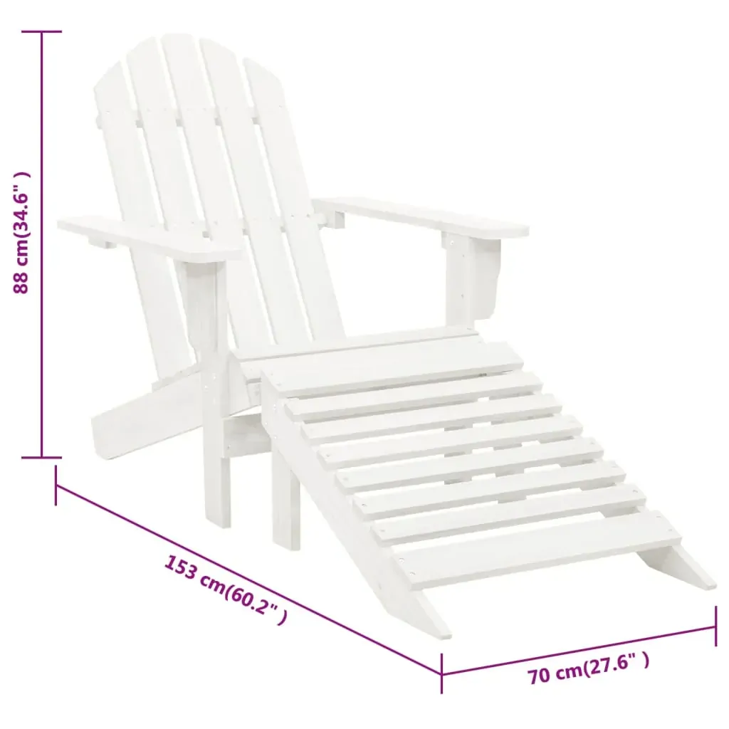 Garden Chair with Ottoman Wood Price