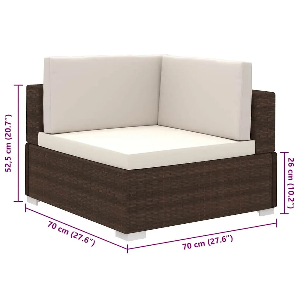 8 Piece Garden Lounge Set with Cushions Poly Rattan Price