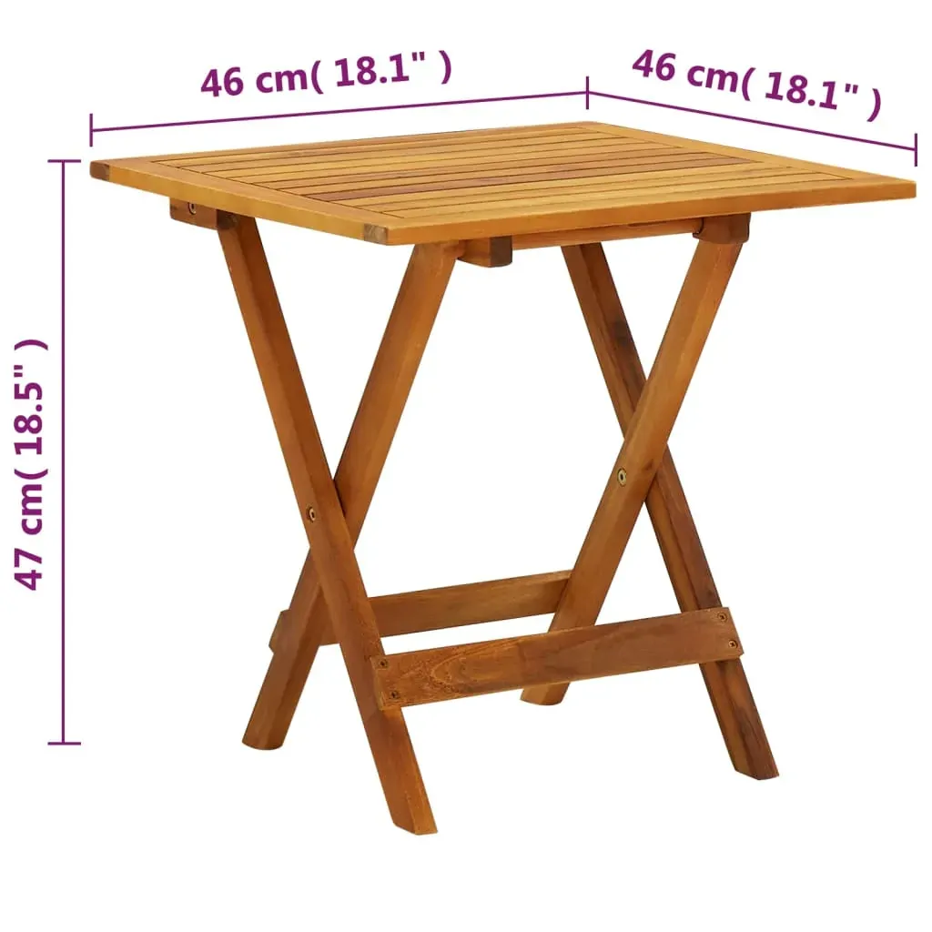 Bistro Table 46x46x47 cm Solid Acacia Wood Price