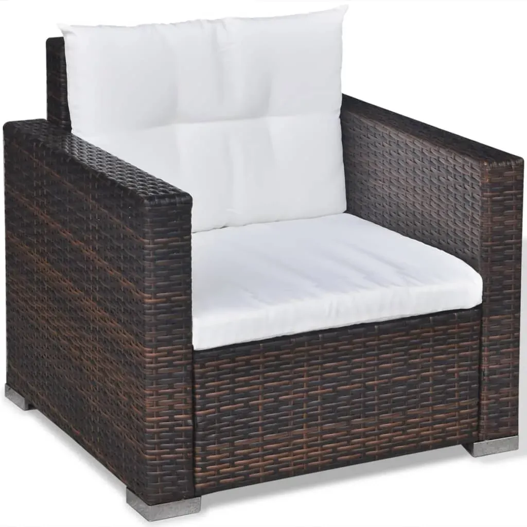 6 Piece Garden Lounge Set with Cushions Poly Rattan Price