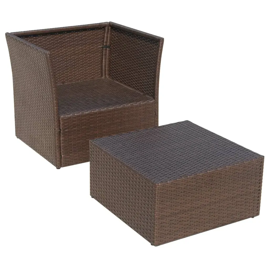 Garden Chair with Stool Poly Rattan Price