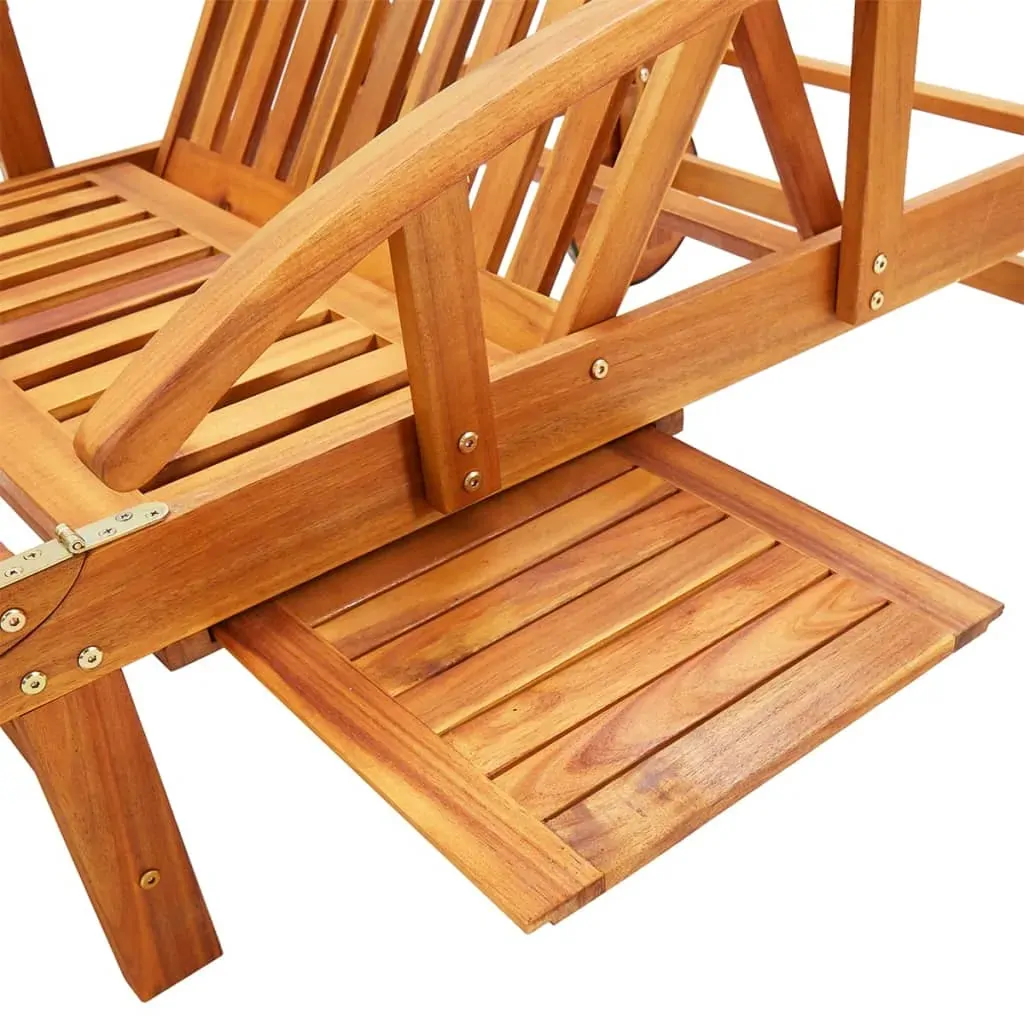 Sun Lounger Solid Acacia Wood Price
