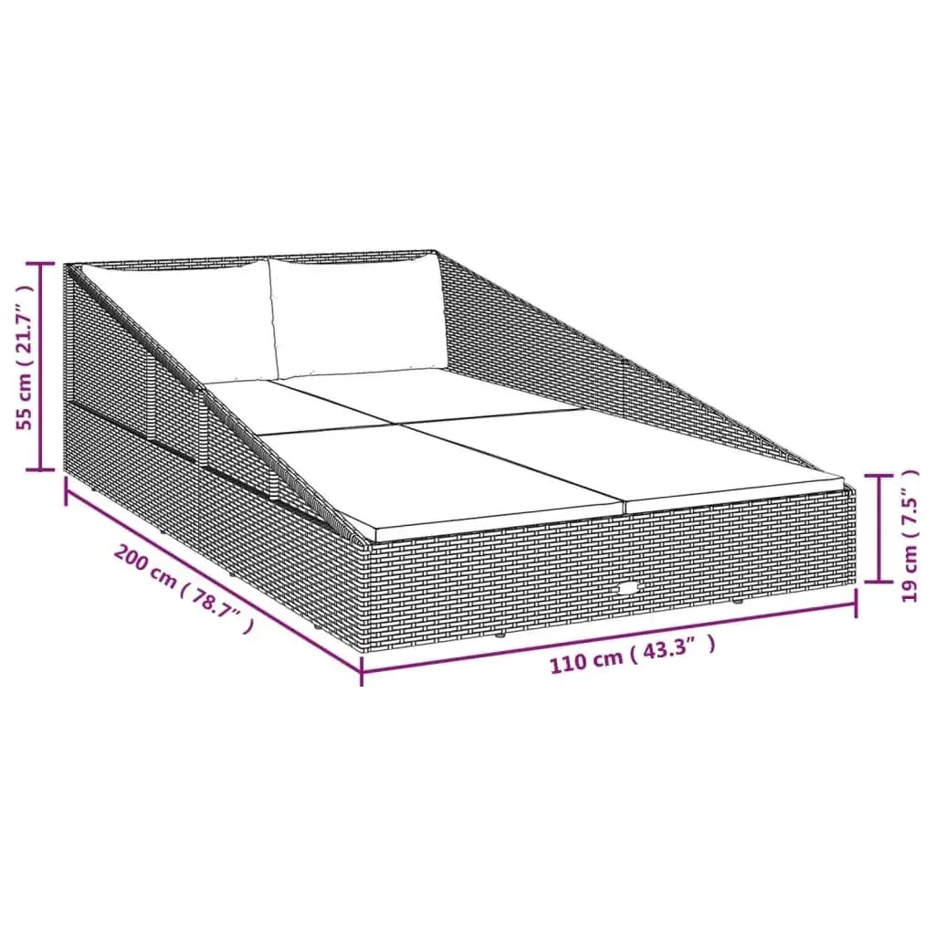 Garden Bed 201x139 cm Poly Rattan Price