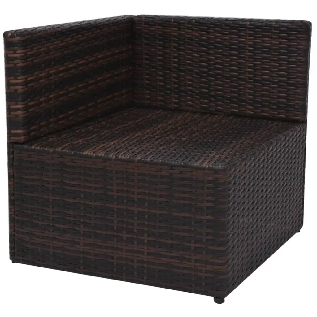 5 Piece Garden Lounge Set with Cushions Poly Rattan Price