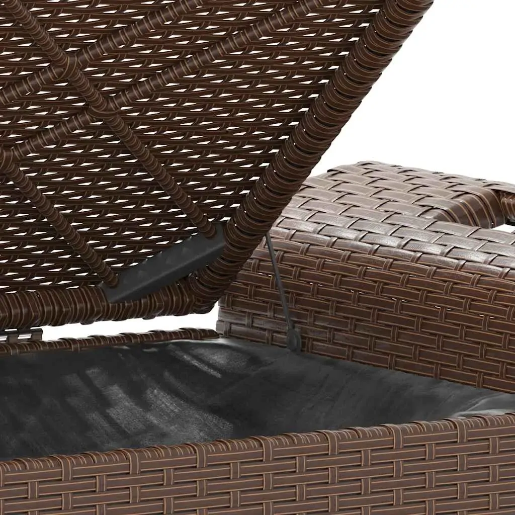 Storage Bench with Cushion 138 cm Poly Rattan Price