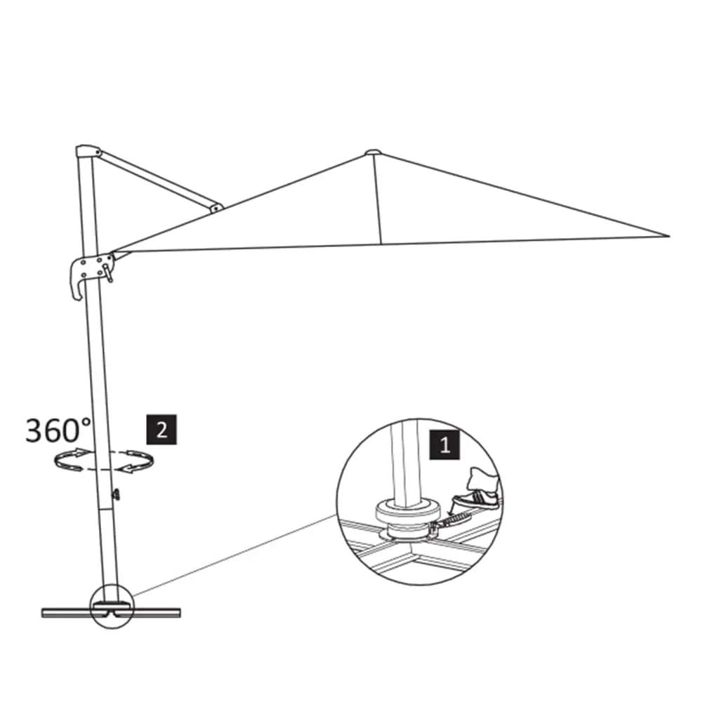 Cantilever Umbrella with Aluminium Pole Price