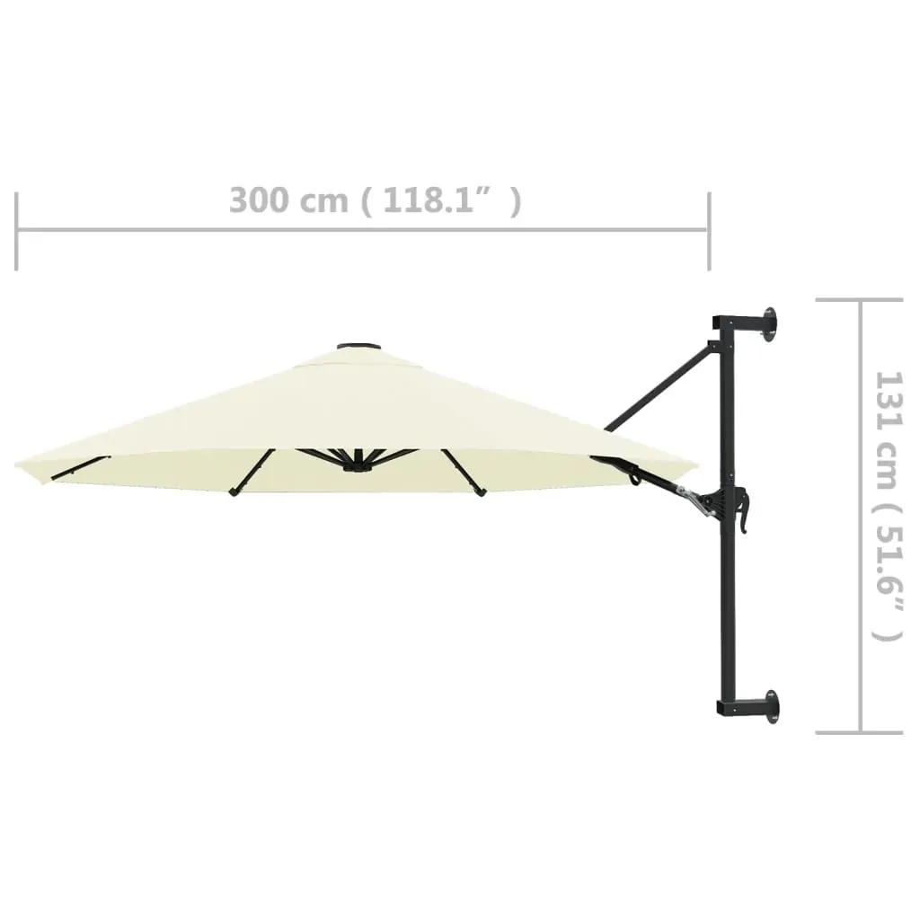 Wall-Mounted Parasol with Metal Pole 300 cm Price