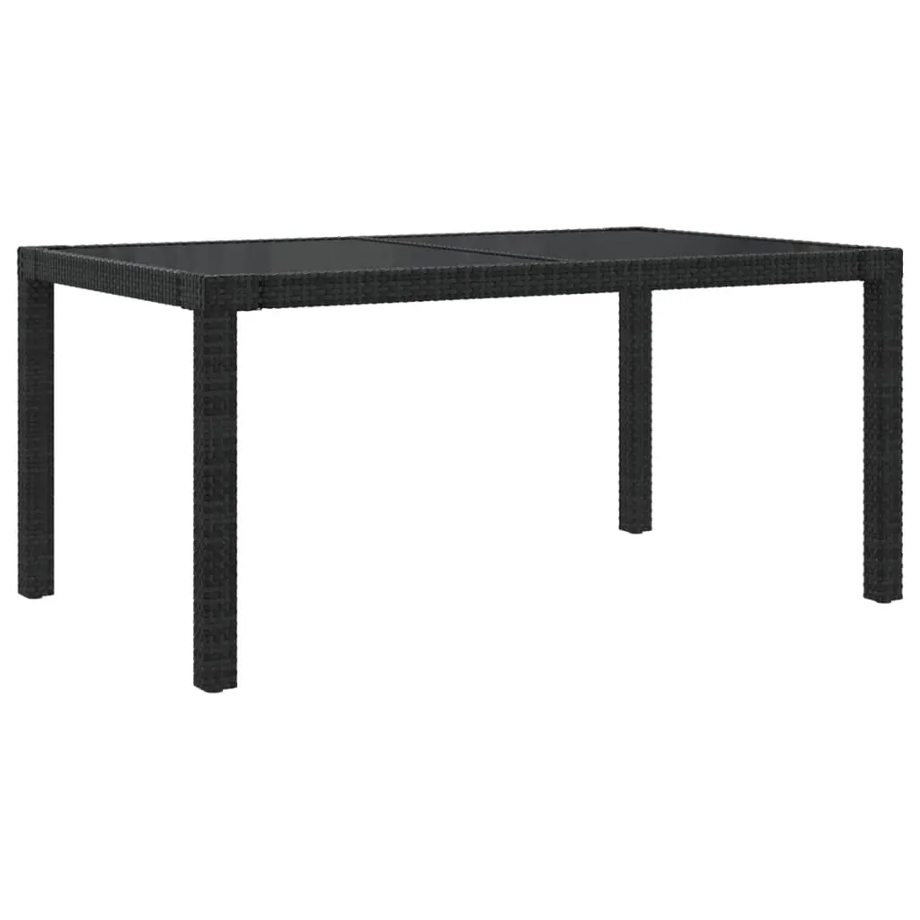 Outdoor Dining Set Poly Rattan Black Price