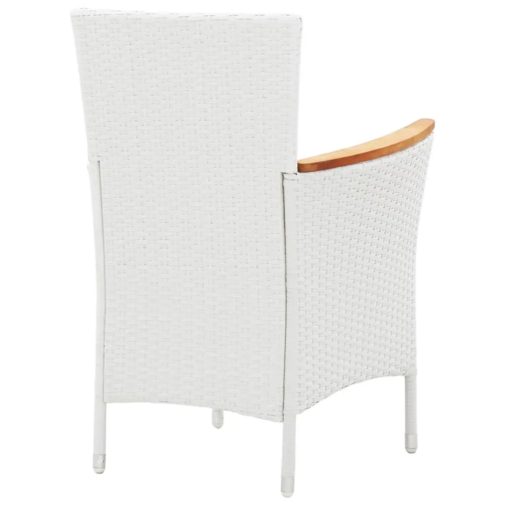 Outdoor Dining Set Poly Rattan White Price