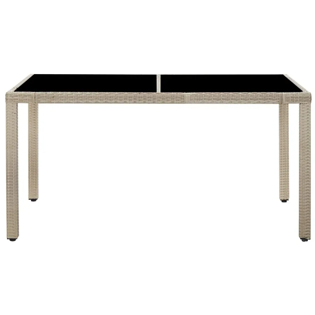 Outdoor Dining Set with Cushions Poly Rattan Beige Price