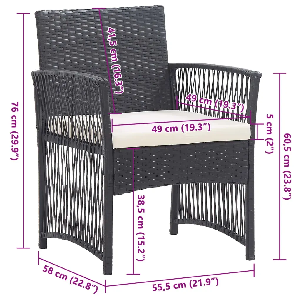 Garden Armchairs with Cushions 2 pcs Poly Rattan Price