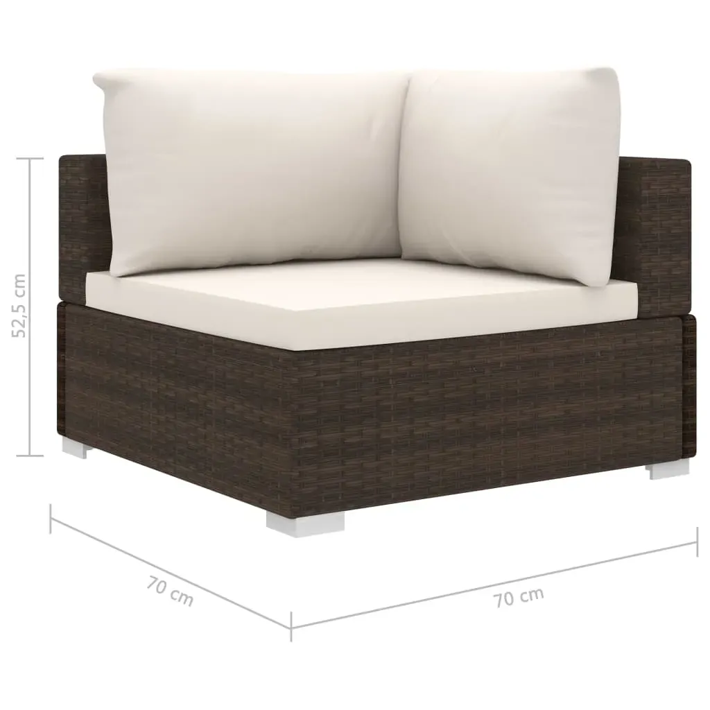 9 Piece Garden Lounge Set with Cushions Poly Rattan Price