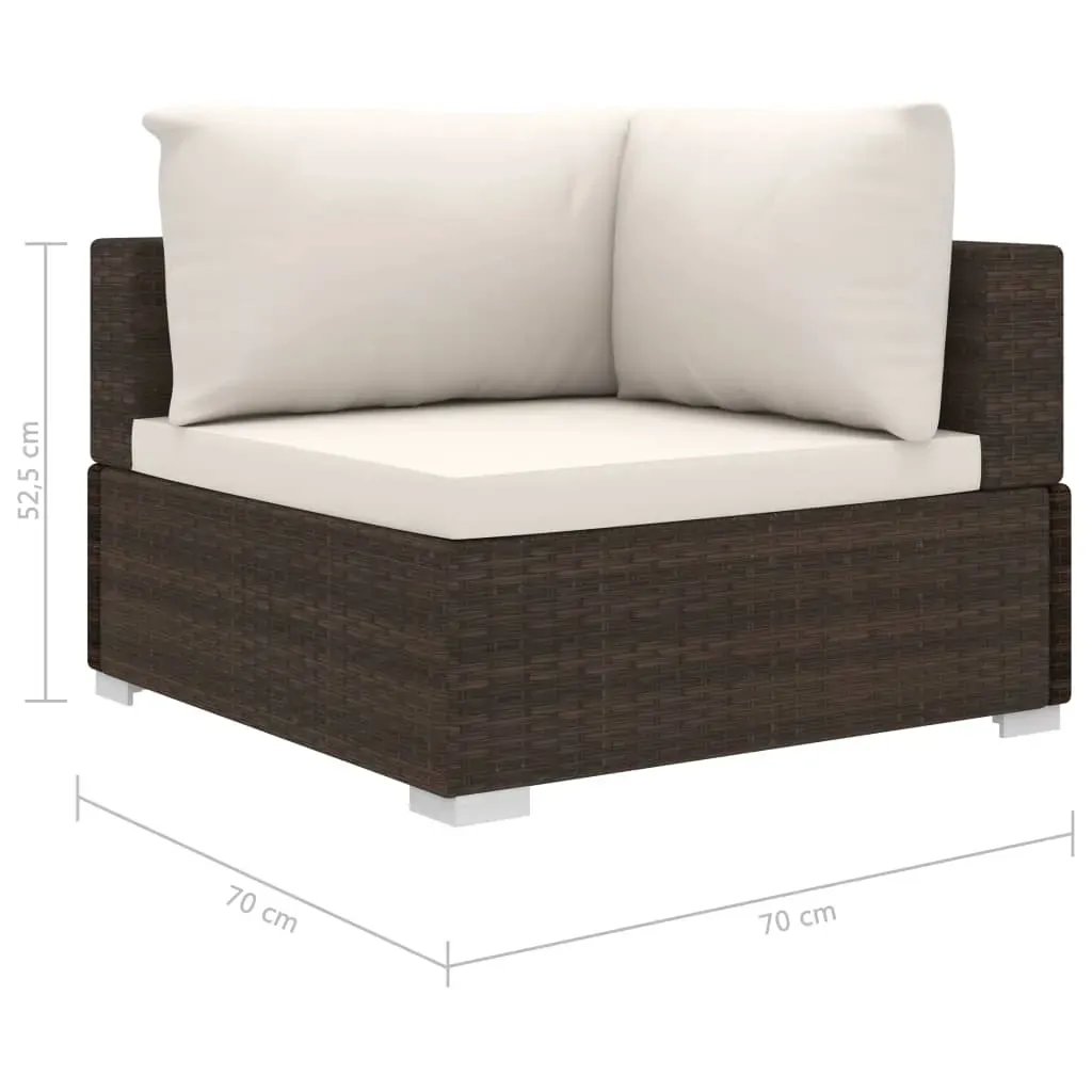 4 Piece Garden Lounge Set with Cushions Poly Rattan Price