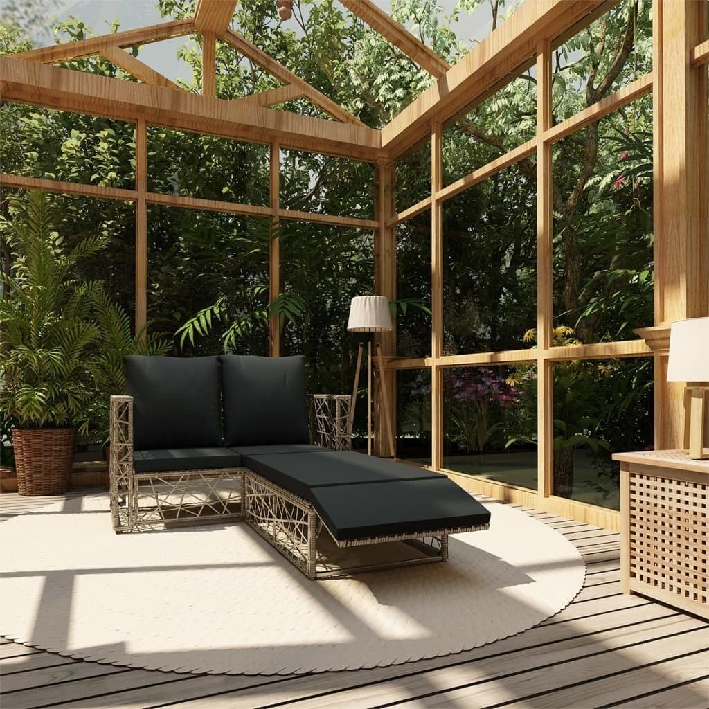 Garden Lounge Set with Cushions Poly Rattan Price