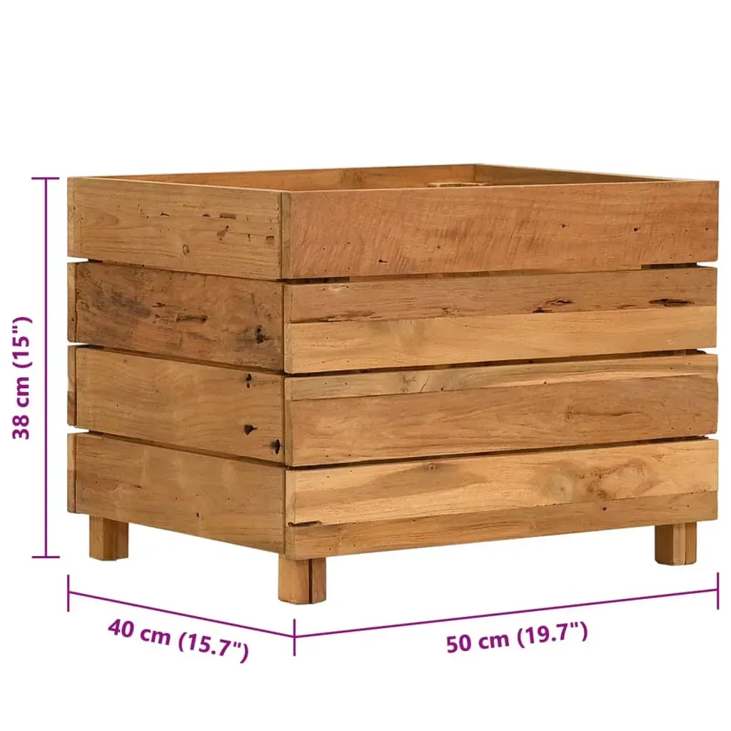 Raised Bed Recycled Teak and Steel Price