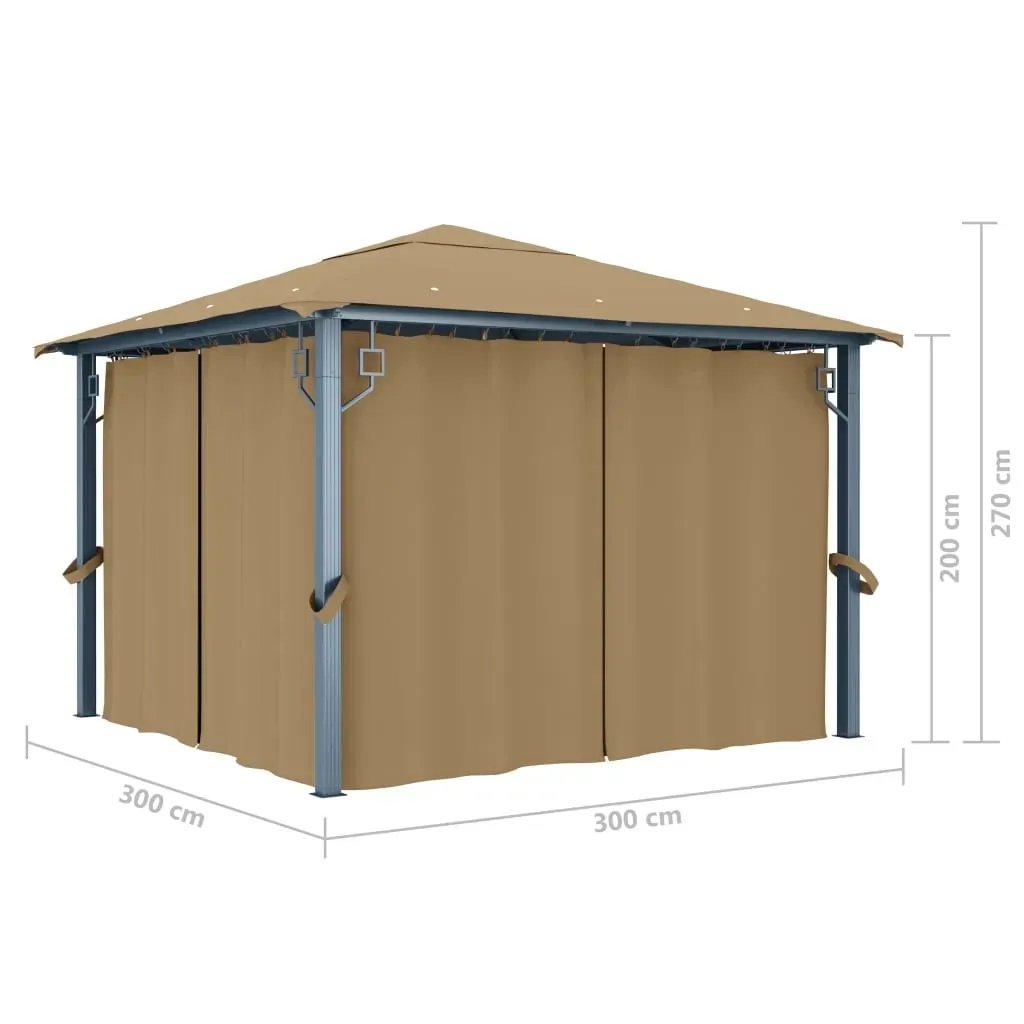 Gazebo with Curtain Aluminium Price
