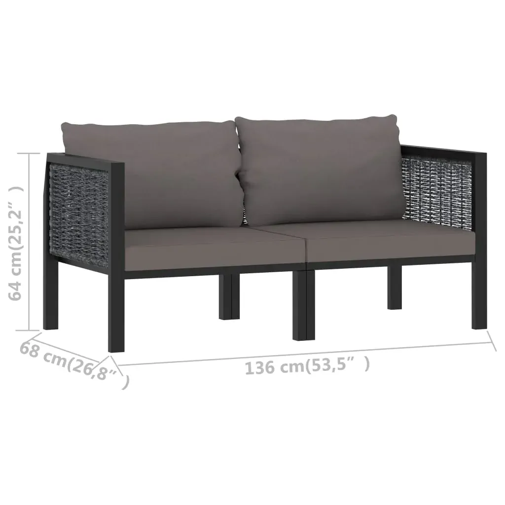 Sofa with Cushions Anthracite Poly Rattan Price