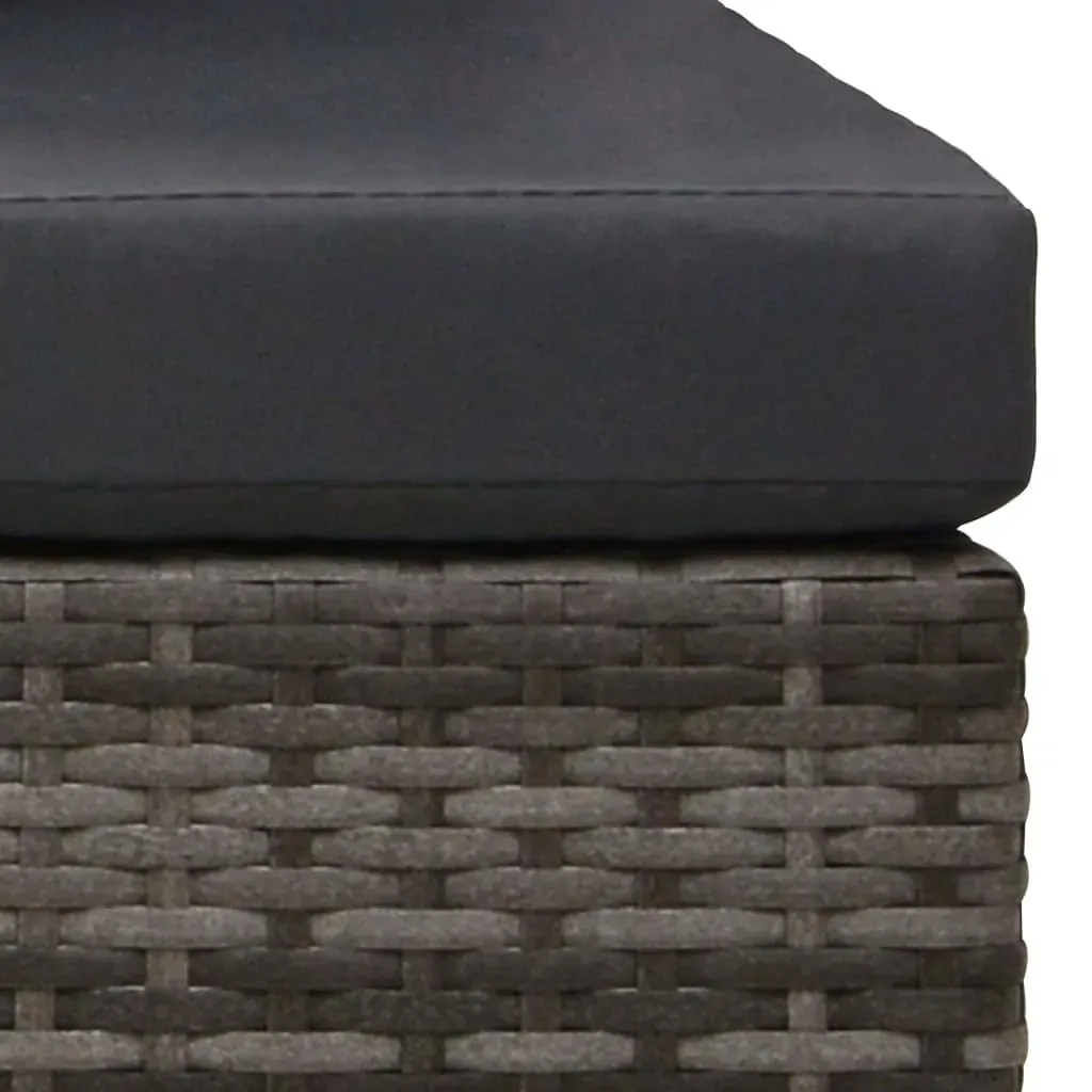 Garden Sofa Set with Cushions Poly Rattan Grey Price