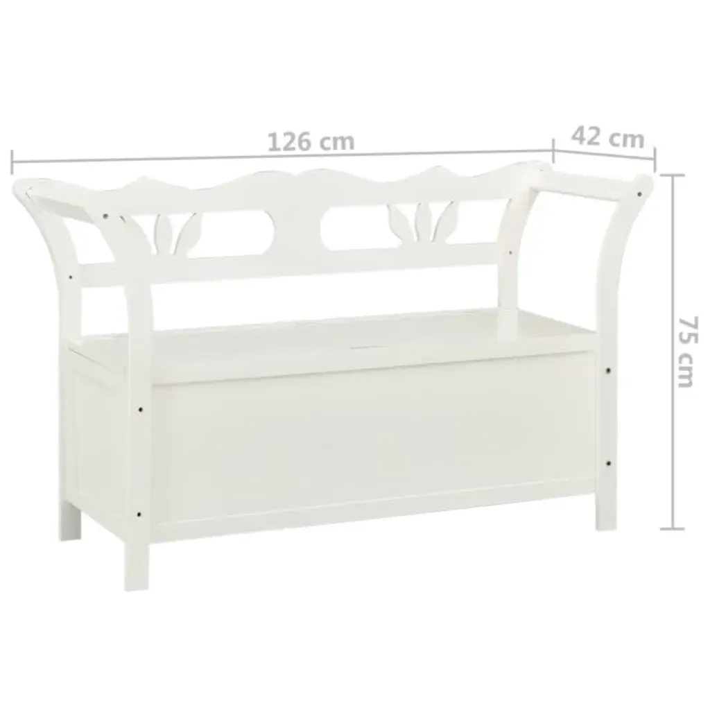 Storage Bench 126x42x75 cm Wood Price