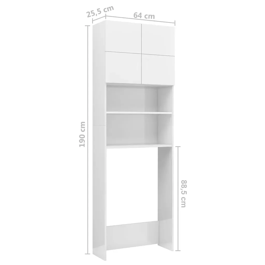 Washing Machine Cabinet 64x25.5x190 cm Engineered Wood Price