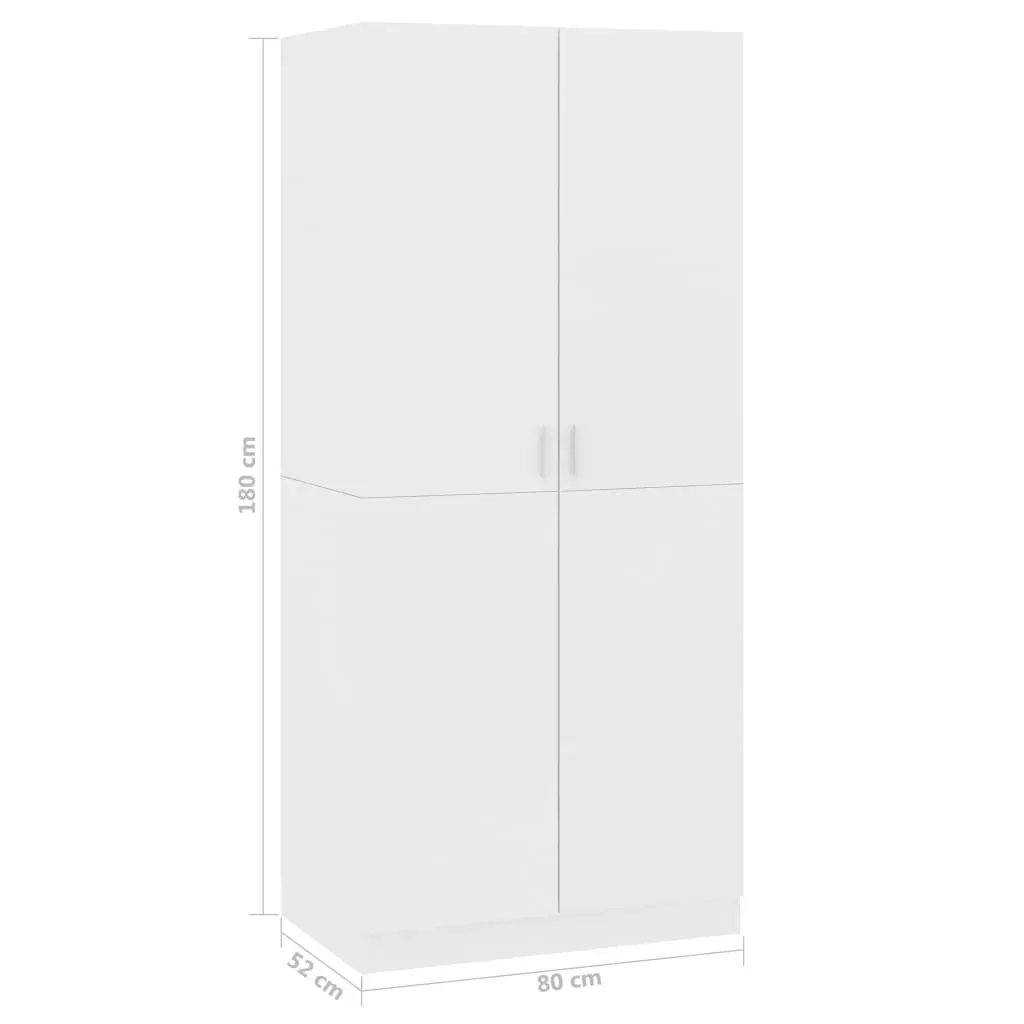 Wardrobe 80x52x180 cm Engineered Wood Price