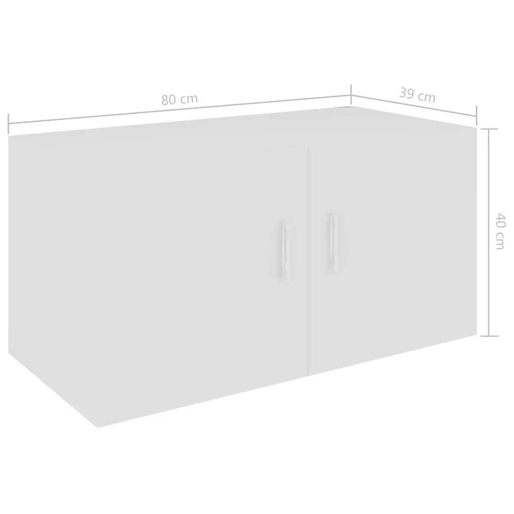 Wall Mounted Cabinet 80x39x40 cm Engineered Wood Price