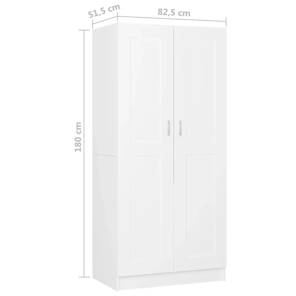 Wardrobe 82.5x51.5x180 cm Engineered Wood Price