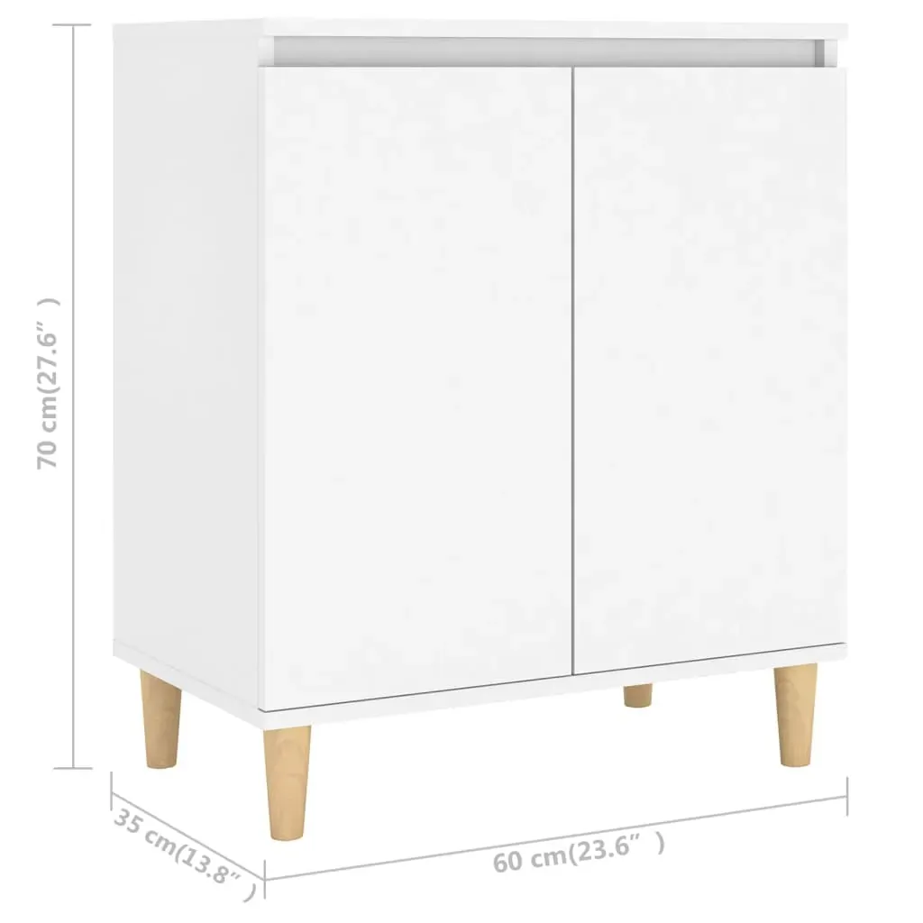 Sideboard with Solid Wood Legs 60x35x70 cm Engineered Wood Price