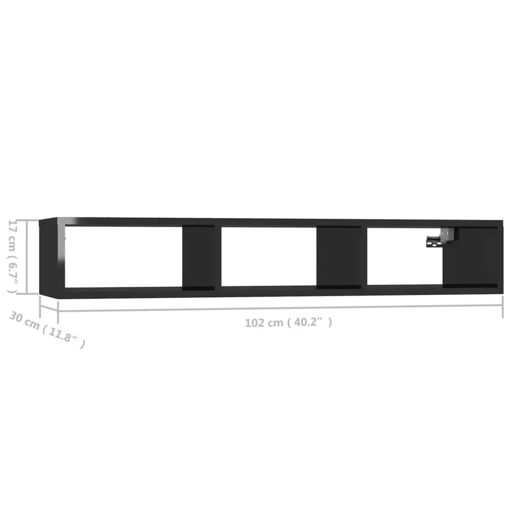 Wall Shelf 102x30x17 cm Engineered Wood Price